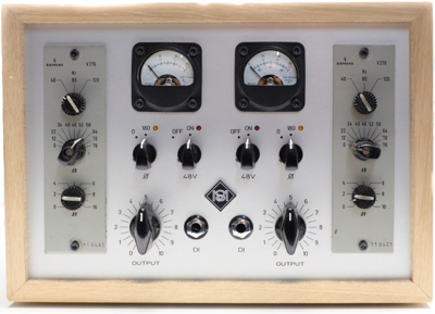 Lunchbox with  Siemens V276 with VU meters, ramped phantom, Active DI, output control
2 x Siemens V276, VU meters, ramped phantom, Active DI, output control
